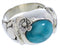 Authentic Sterling Silver Turquoise Flower Ring Size 5 UX33331